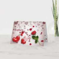  San Valentín con rosa y corazones