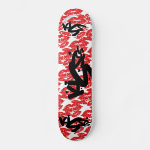 SAN VALENTIN day KISS KISSES/BESO BESOS LABIOS COR Skateboard