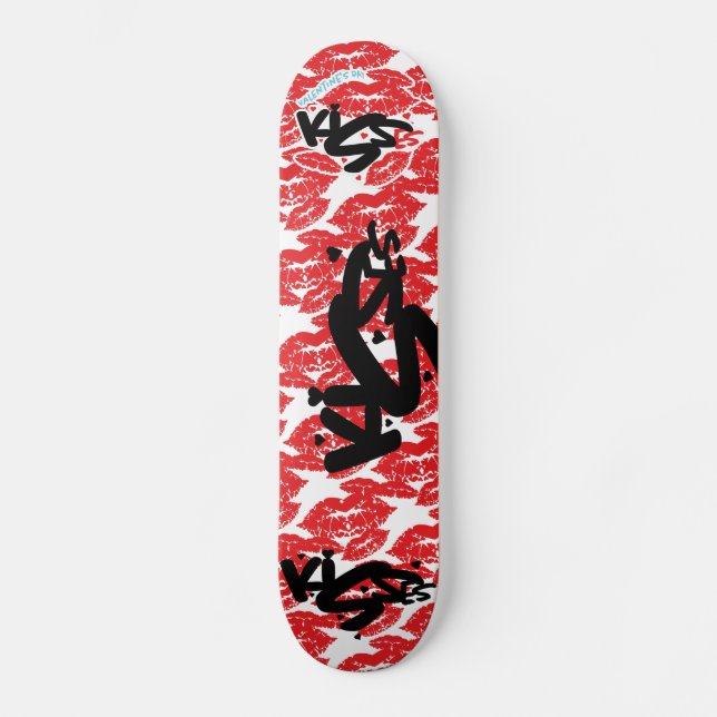 SAN VALENTIN day KISS KISSES/BESO BESOS LABIOS COR Skateboard (Front)