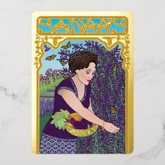 Sanaa's Garden Foil Holiday Card