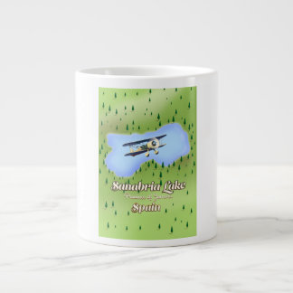 Sanabria Lake Spain travel Map. Large Coffee Mug