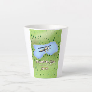 Sanabria Lake Spain travel Map. Latte Mug