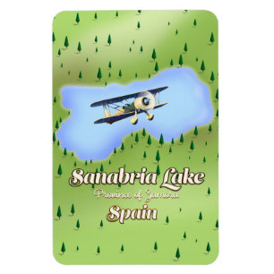 Sanabria Lake Spain travel Map. Magnet