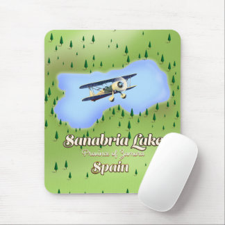 Sanabria Lake Spain travel Map. Mouse Mat