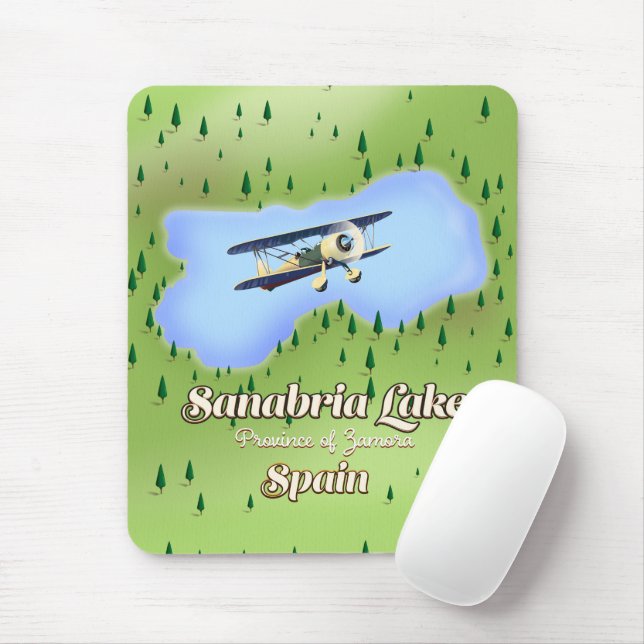 Sanabria Lake Spain travel Map. Mouse Mat (With Mouse)