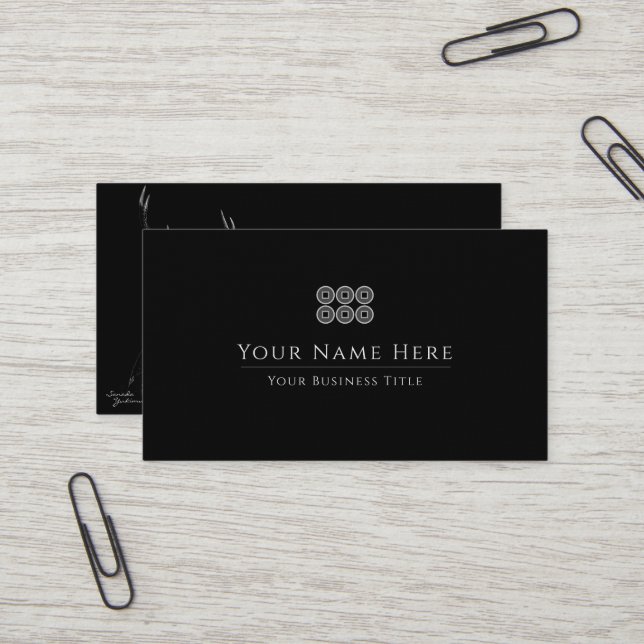 SANADA YUKIMURA(Dark. ver.) Business Card (Front/Back In Situ)