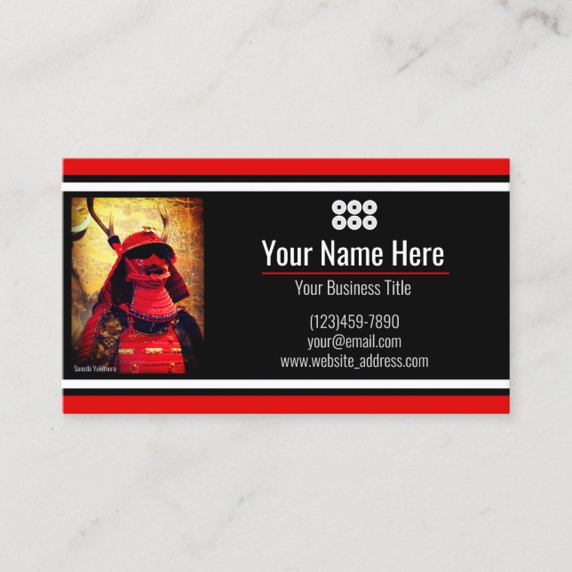 SANADA YUKIMURA(For Japanese)：Business Card (Front)