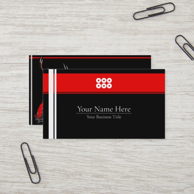 SANADA YUKIMURA(Red. ver.) Business Card (Front/Back In Situ)