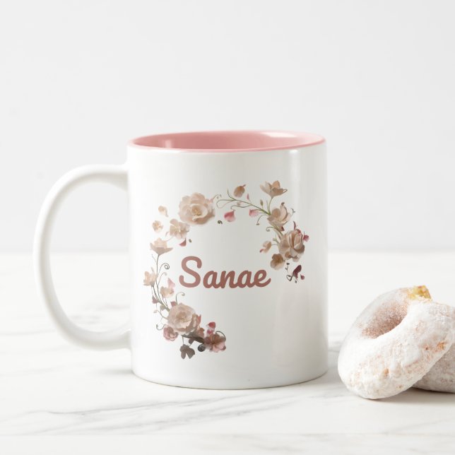 Sanae Floral Mug (With Donut)