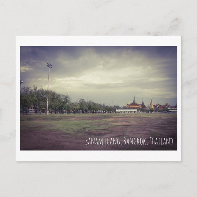 Sanam luang Thailand vintage postcard travel (Front)