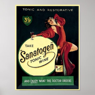 Sanatogen Tonic Wine Poster