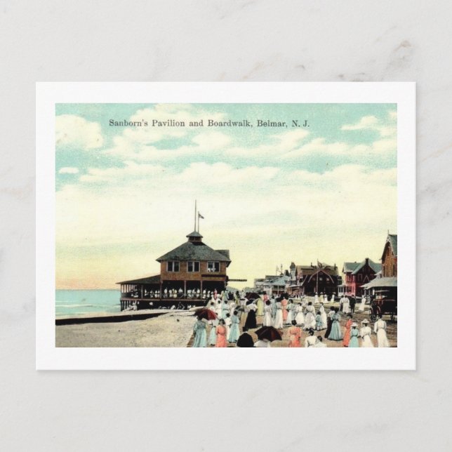 Sanborn's Pavilion, Belmar, New Jersey Vintage Postcard (Front)