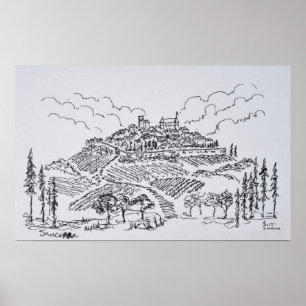 Sancerre Vineyards Loire Valley, France Poster