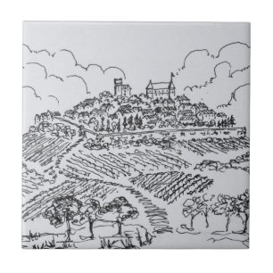 Sancerre Vineyards   Loire Valley, France Tile
