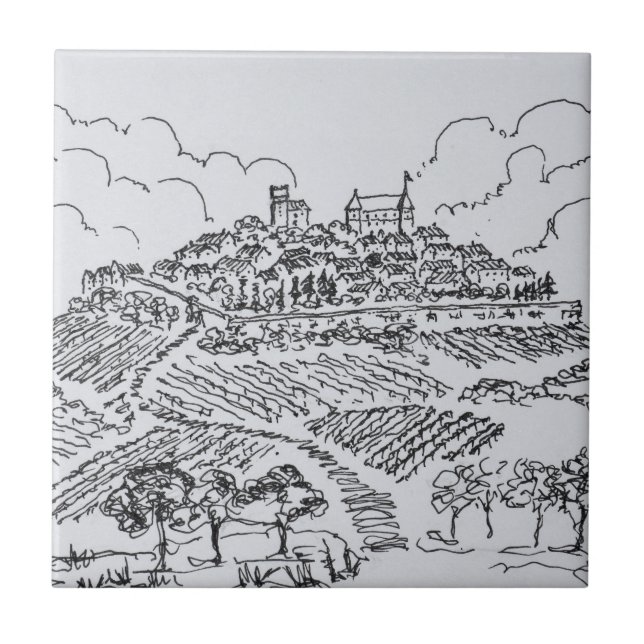 Sancerre Vineyards | Loire Valley, France Tile (Front)