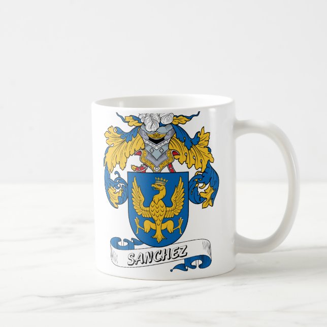 Sanchez Family Crest Coffee Mug (Right)