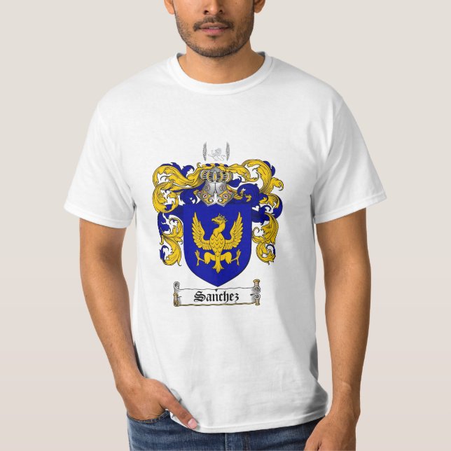 Sanchez Family Crest - Sanchez Coat of Arms T-Shirt (Front)