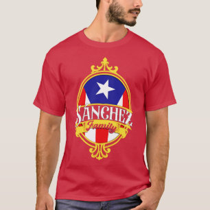 Sanchez Family Puerto Rico Flag T-Shirt