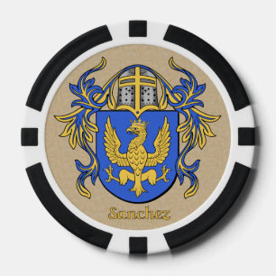 Sanchez Heraldic Arms Poker Chips