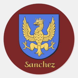 Sanchez Historical Family Shield Stickers