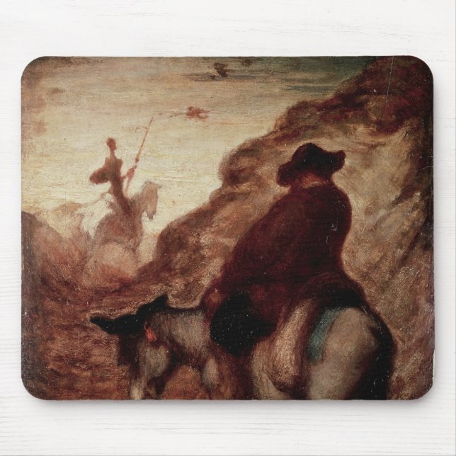 Sancho and Don Quixote, 19th century Mouse Mat (Front)