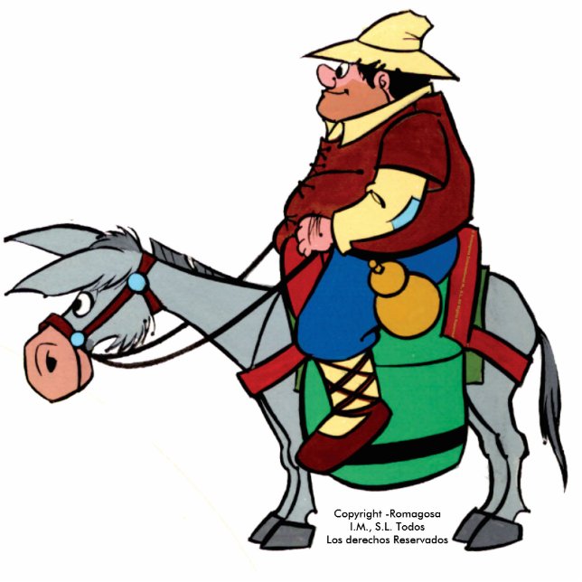 SANCHO PANZA & RUCIO PHOTO SCULPTURE MAGNET (Front)