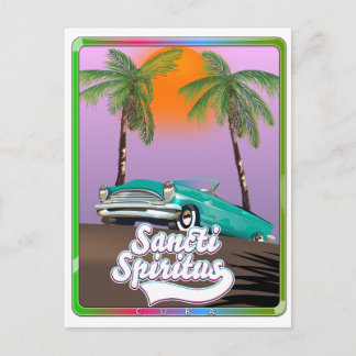 sancti spiritus Cuba travel poster. Postcard