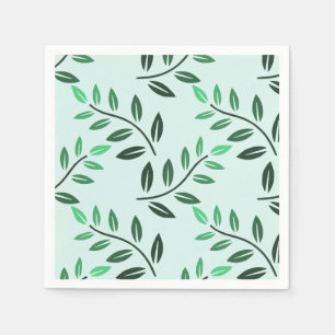 Sanctuary and Self-Love Spa Minimalist Green Leave Napkin