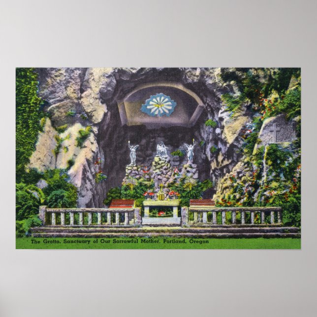 Sanctuary of Our Sorrowful Mother Grotto View Poster (Front)