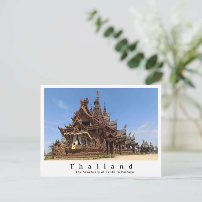 Sanctuary of Truth, Pattaya, Thailand Postcard (Standing Front)