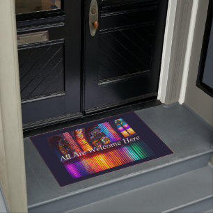 Sanctuary   Rainbow Church Art Door Mat