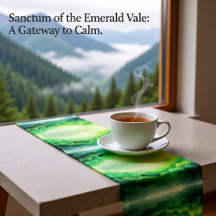 Sanctum of the Emerald Vale Long Table Runner