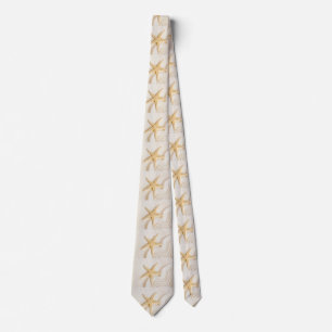 Sand and a Starfish natural neutral color  Tie