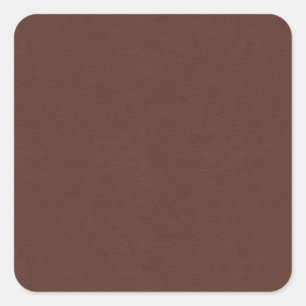 SAND AND BEACH SOLID MEDIUM DARK COFFEE CHOCOLATE SQUARE STICKER