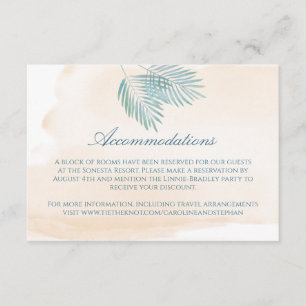 Sand and Palms Beach Wedding Enclosure Card