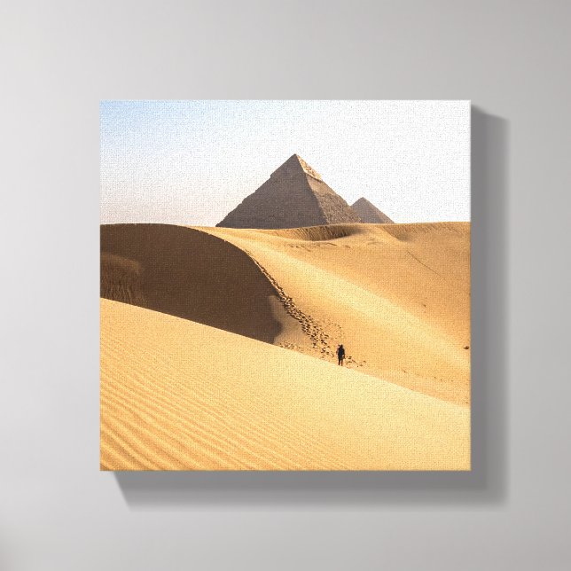 Sand and pyramids canvas print (Front)