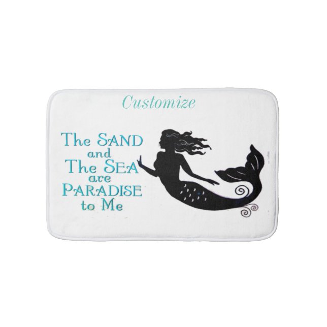 Sand and Sea Beach Mermaid Thunder_Cove Bath Mat (Front)