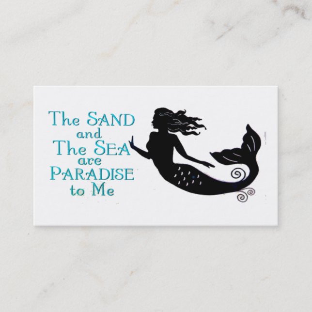 Sand and Sea Beach Mermaid Thunder_Cove Business Card (Front)