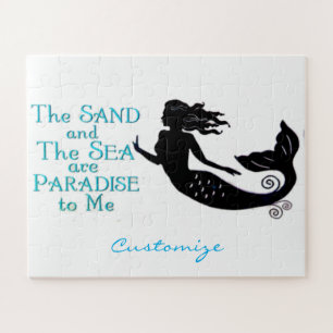 Sand and Sea Beach Mermaid Thunder_Cove Jigsaw Puzzle