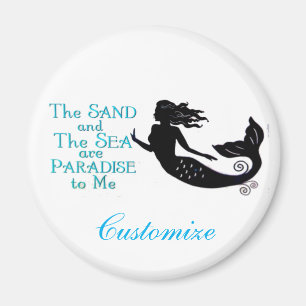 Sand and Sea Beach Mermaid Thunder_Cove Magnet