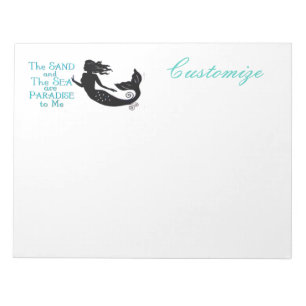 Sand and Sea Beach Mermaid Thunder_Cove  Notepad