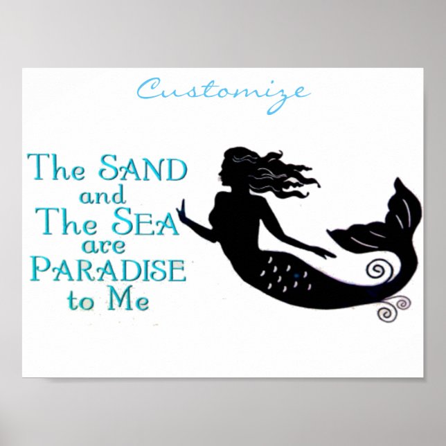 Sand and Sea Beach Mermaid Thunder_Cove Poster (Front)