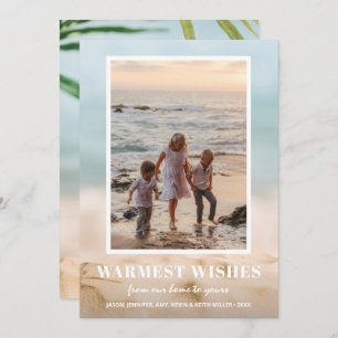 Sand and Sea Beach Photo Christmas Holiday Card