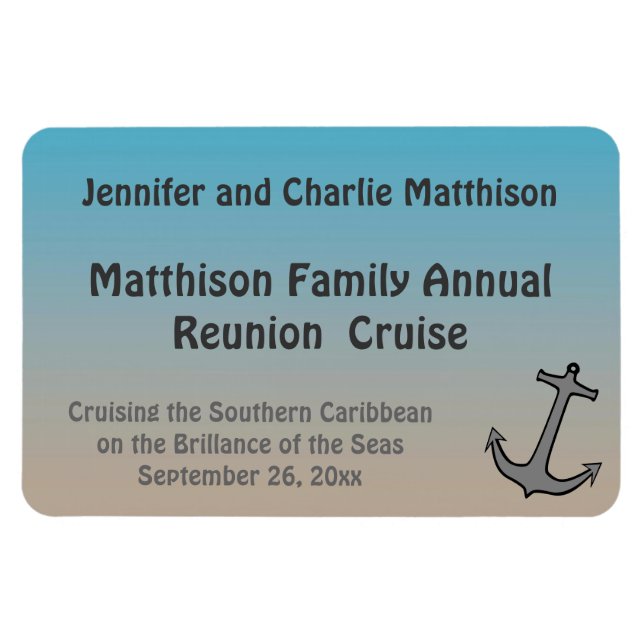 Sand and Sea Dark Stateroom Door Marker 2 Magnet (Horizontal)