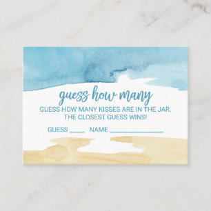 Sand and Sea Guess How Many Kisses Game Cards