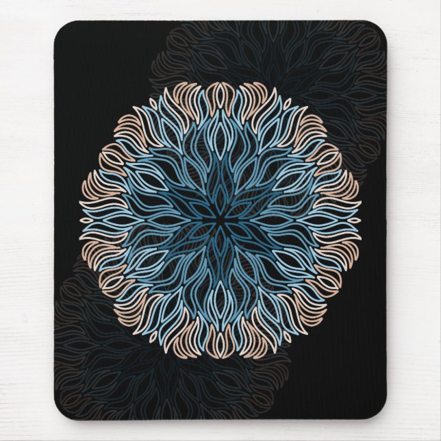 Sand and Sea Mandala  Mouse Mat (Front)