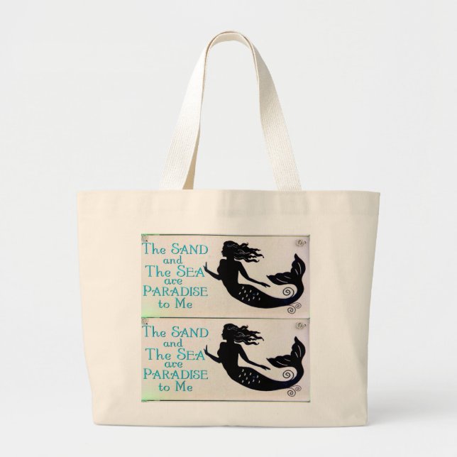 sand and sea mermaid beach tote (Front)