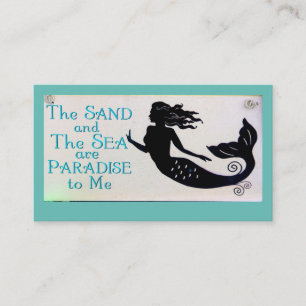 sand and sea mermaid business card