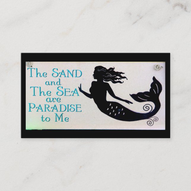 sand and sea mermaid business card 3 (Front)