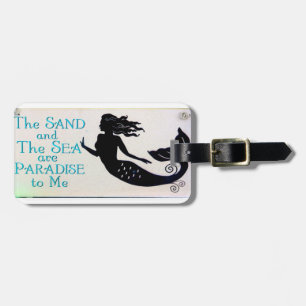sand and sea mermaid luggage tag